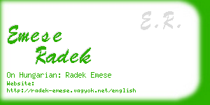 emese radek business card